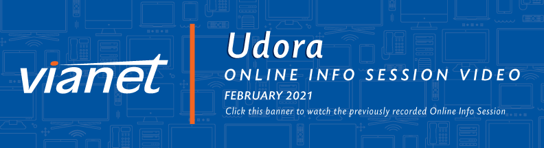 Vianet Udora ProjectUpdate OnlineInfoSession Banner